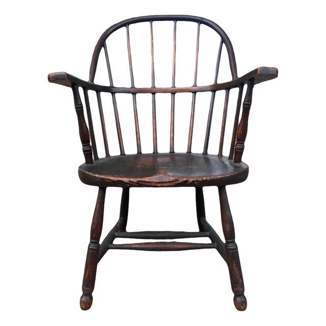 Late 19th-Century American Firehouse Sack Back Windsor Armchair For Sale