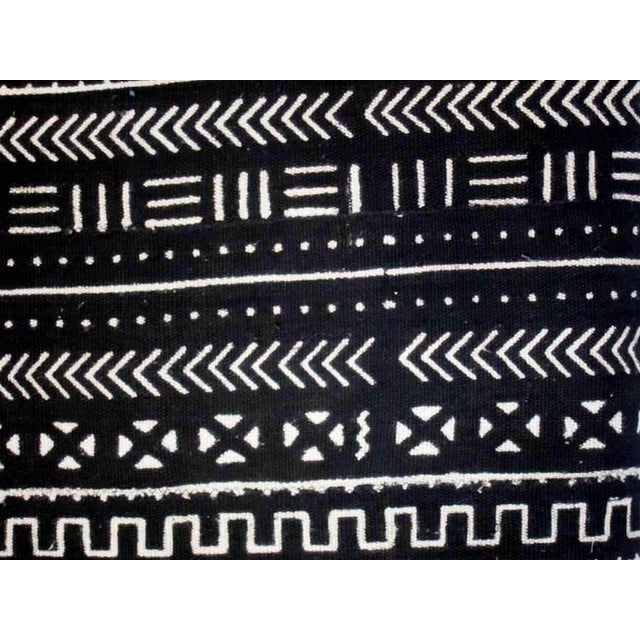 Tribal Vintage Mali Black & White Tribal Mudcloth Fabric For Sale - Image 3 of 4