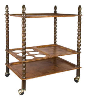 Mid-Century Serving Trolley on Wheels