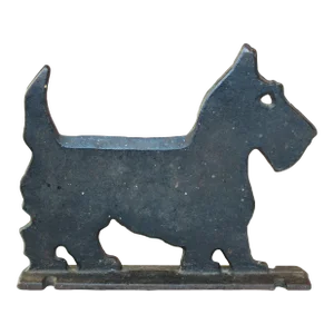 Western/Equestrian/Cabin Scotty Terrier Dog Boot Scraper/Door Stop