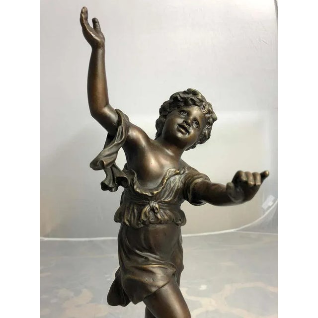 Dancing Child in Bronze, 20th Century For Sale - Image 6 of 10
