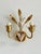 Italian Gilt and White Tôle 2-Light Wall Sconce attributed to Masca, 1970s For Sale - Image 12 of 12