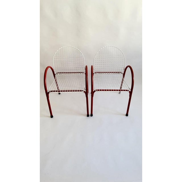 Wire Chairs from Meblo, Italy, 1970s, Set of 2 For Sale - Image 11 of 14