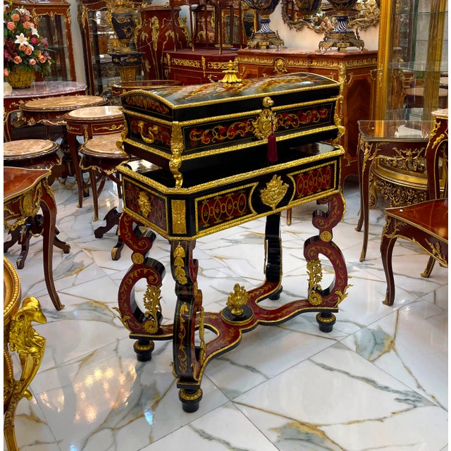 A spectacular statement piece inspired by the grand marriage chests of French Restoration-era furniture, this handcrafted...
