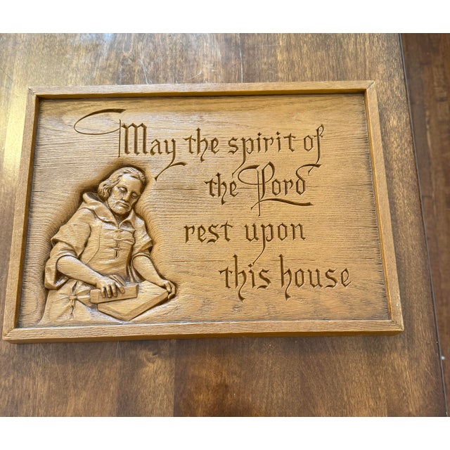 Plastic 1970s May the Spirit of the Lord Rest Upon This House Picture For Sale - Image 7 of 7