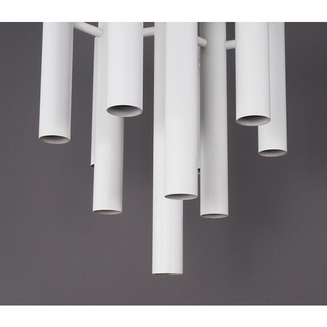 Space Age Ceiling Lamp in White Metal by Temde, 1970s For Sale - Image 9 of 15