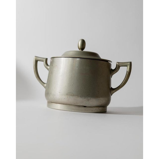 Vintage Classic Silver Plated Lidded Box with Handle, 1950s For Sale - Image 10 of 12