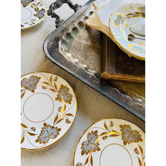 Ceramic Antique Grosvenor Rosslyn Bread Plates Set of Five 6.5 Inch English Bone China For Sale - Image 7 of 9