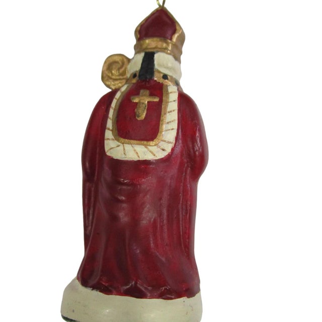 Set of 6, Judi Vaillancourt Folk Art Christmas Ornament Collection Created in Collaboration With Possible Dreams for Neiman Marcus 2001 For Sale - Image 9 of 17