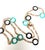 A refined Italian-crafted station necklace featuring alternating onyx and turquoise circles set in solid 14-karat yellow...