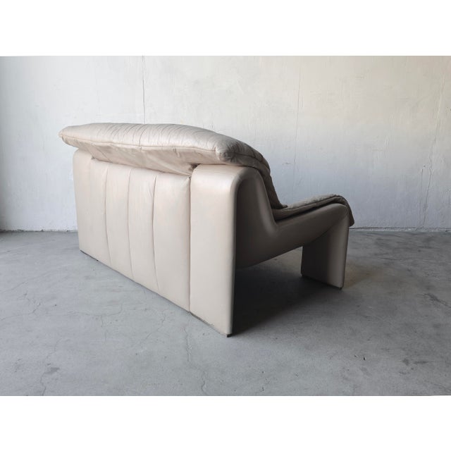 Animal Skin 1970s Post Modern Leather Loveseat by Intertime Switzerland For Sale - Image 7 of 10