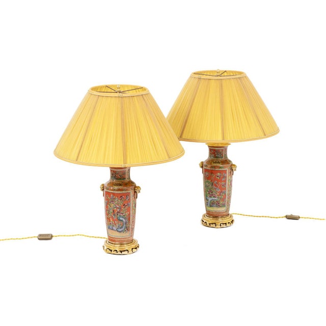 Lamps in Canton Porcelain and Bronze, 1880 For Sale - Image 11 of 11