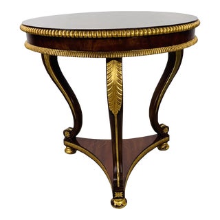Vintage Regency Style Mahogany and Gilt Occasional Table For Sale