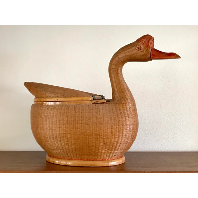Mid Century Shanghai Collection Wicker Goose For Sale - Image 13 of 13