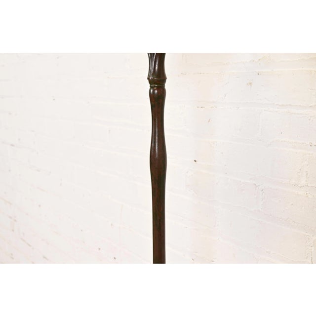 Tiffany Studios New York Bronze Harp Floor Lamp With Favrile Glass Shade For Sale - Image 9 of 16