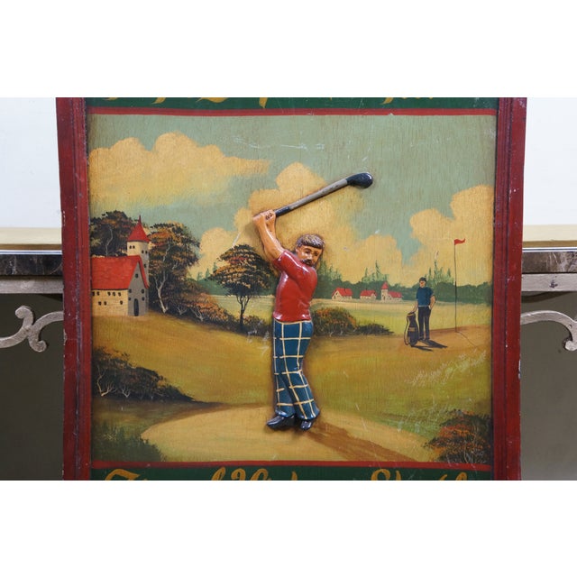 Mid 20th Century J. Peacock Golf Equipment Fine Hickory Shafts Advertising Sign Plaque 36" For Sale - Image 5 of 12