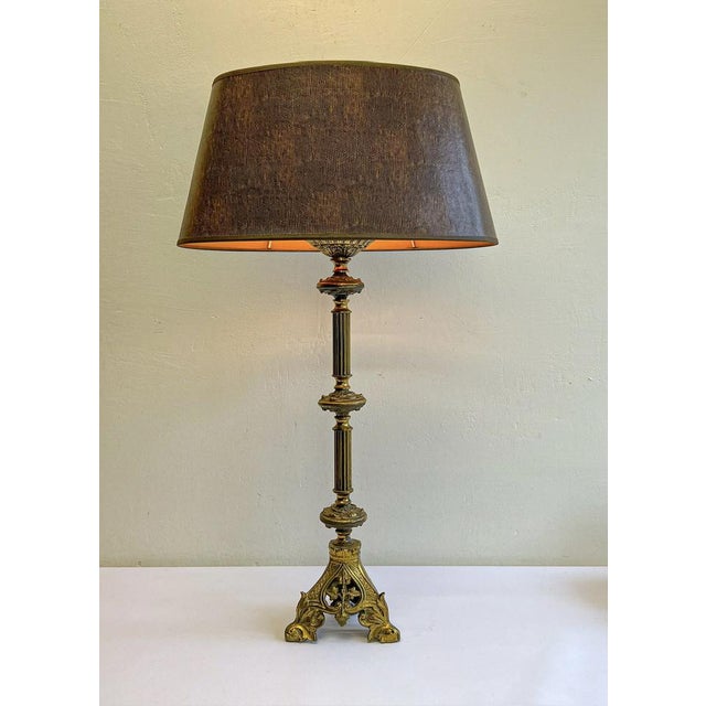 Early 20th Century Renaissance French Table Lamp, 1890s For Sale - Image 3 of 15
