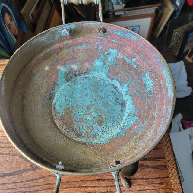 Metal Antique Arabic Turkish Brass Brazier, Pierced Brass Dome Crescent Moon and Star For Sale - Image 7 of 18