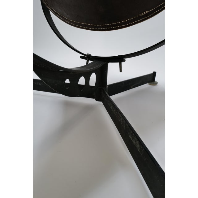 Mid-Century Modern Mid 20th Century Steel and Leather Lounge Chair by Max Gottschalk For Sale - Image 3 of 12