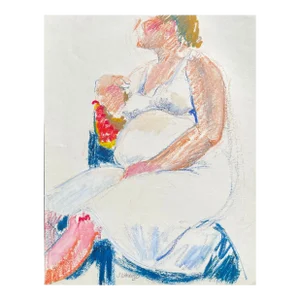 1970s Suzanne d'Avanzo Female Figure Pastel