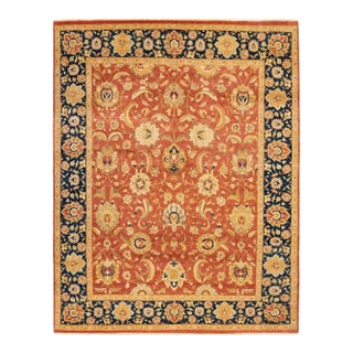 Mogul Collection Hand-Knotted Area Rug - Orange 7' 10" x 9' 10" For Sale