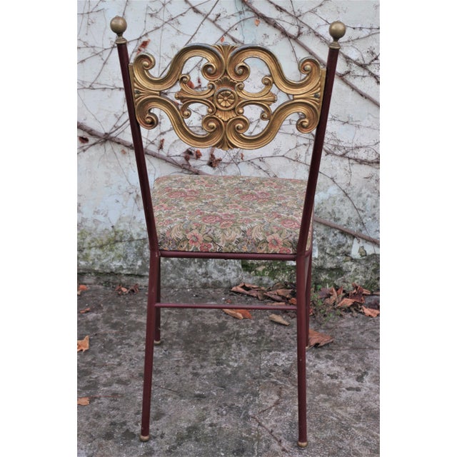 Brass Dining Chair, 1940s For Sale - Image 3 of 10