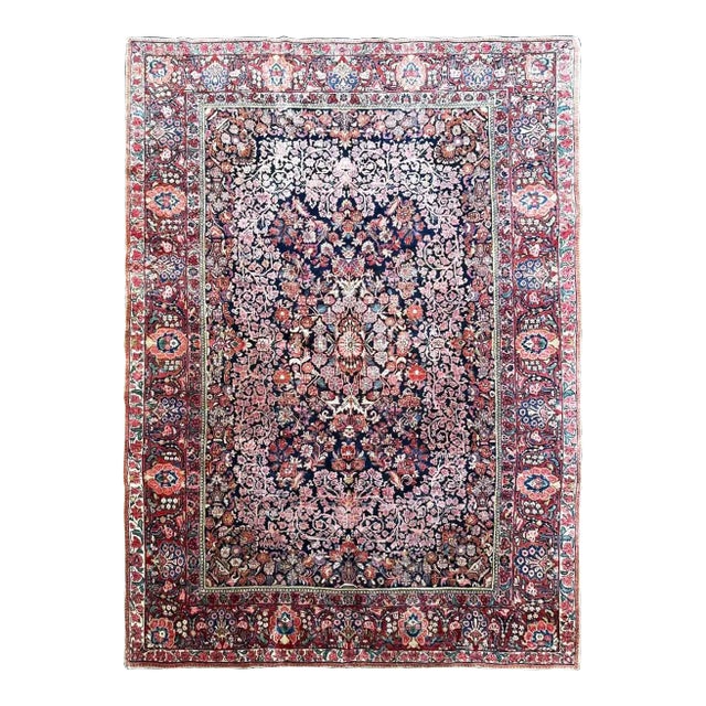 Early 20th Century Antique Persian Sarouk Carpet Wedding Rug For Sale