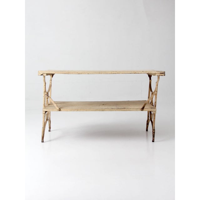 Antique French Garden Two Tier Console Table For Sale - Image 18 of 18
