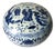 Antique Chinese Ming Blue & White 9" Lidded Box For Sale