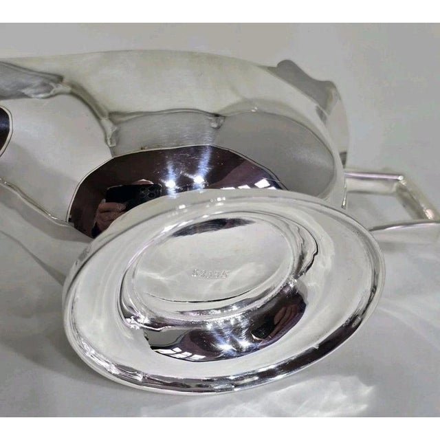 Art Deco Sterling Silver Sauce Boat from Cooper Brothers & Sons, 1936 For Sale - Image 3 of 12