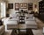 A handsome and exceptionally comfortable pair of custom lounge chairs accompanied by their matching ottomans. These...