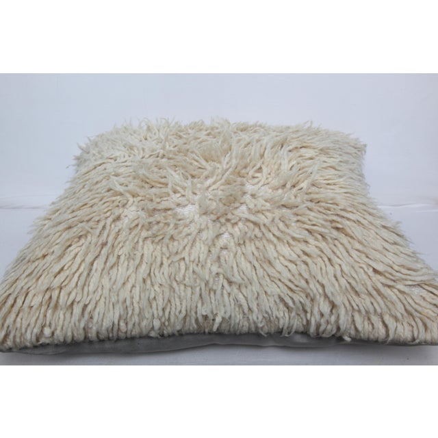 Textile Handwoven Organic Wool Pillow Cover -20'' X 20'' For Sale - Image 7 of 9