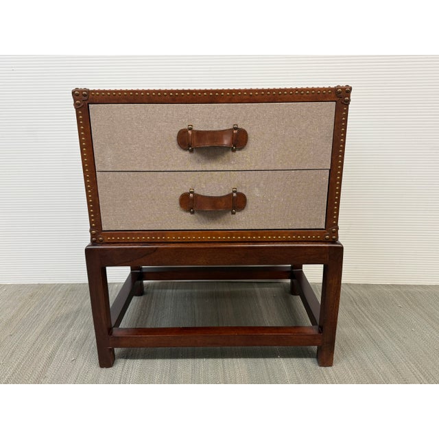 Textile Sarreid Ltd. Art Deco Nightstand For Sale - Image 7 of 12
