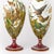 French Exquisite Pair of 19th Century French Hand-Painted Opaline Glass Decorative Vase For Sale - Image 3 of 10