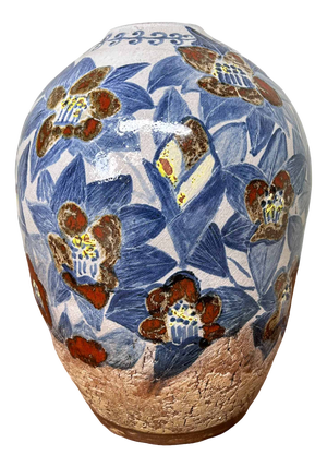 ​Japanese Earthenware Ikebana Flower Vase, 1920s