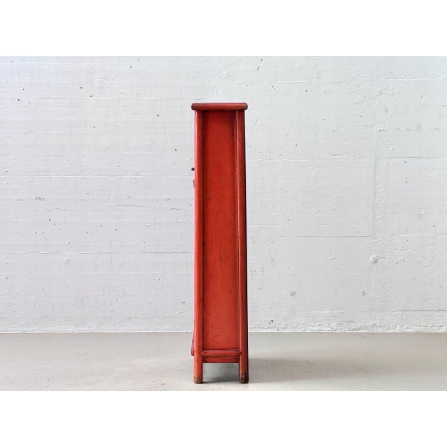 Chinese Wedding Cabinet in Red For Sale - Image 14 of 16