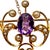 Antique Edwardian 15ct Gold Amethyst and Seed Pearl Scroll Brooch, England, c. 1900 A very elegant antique Edwardian...