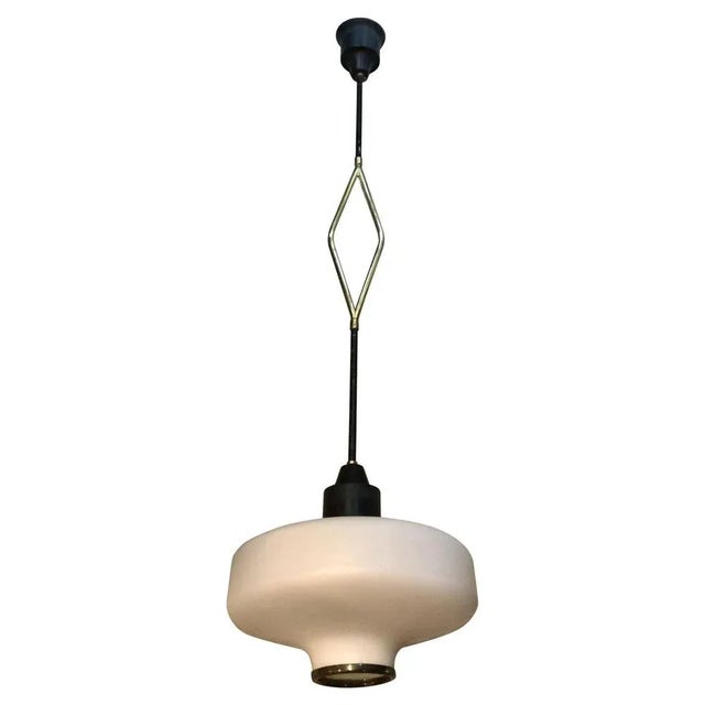 Mid-Century Modern Italian Pendant in the style of Stilnovo, 1970s For Sale - Image 9 of 9