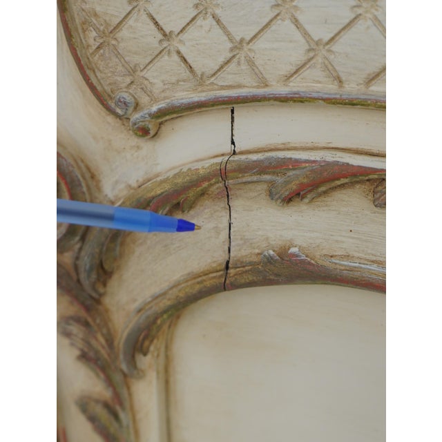 Pair Antique French Painted Mahogany Twin Beds W. Cherubs For Sale - Image 12 of 18