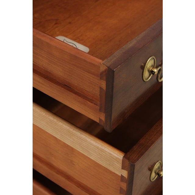 Wood Pair of Stickley Cherry 3 Drawer Nightstands For Sale - Image 7 of 14