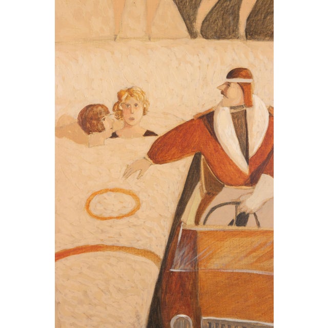1980s Alberto Gallerati, Flying as a Pretext, Oil Painting, 1980s For Sale - Image 5 of 6