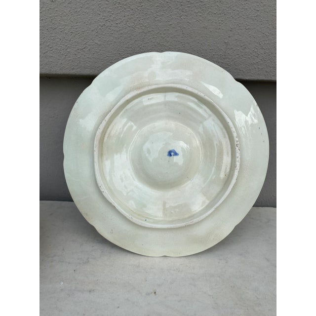 Late 19th Century Belgium Majolica Oyster Plate Wasmuel Circa 1890 For Sale - Image 5 of 5
