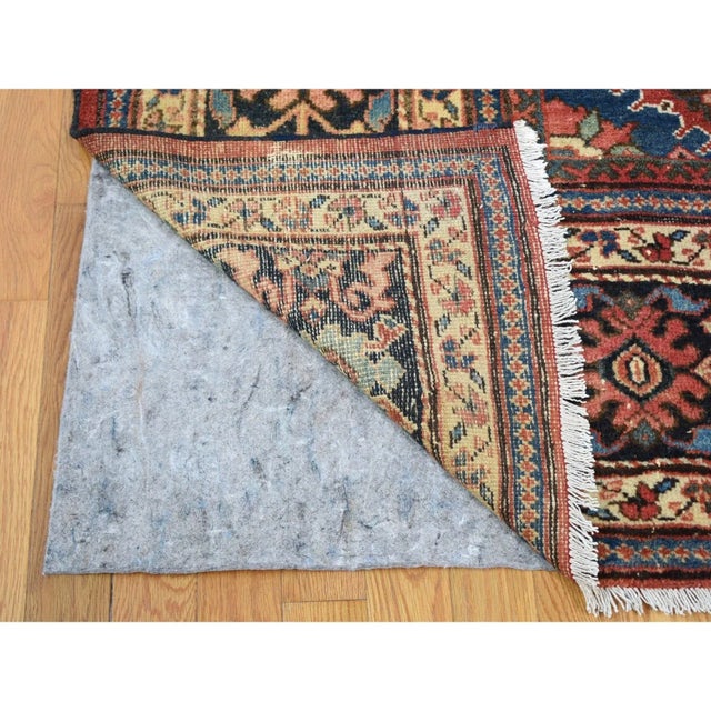 1910s Terracotta Antique Persian Rug For Sale - Image 9 of 12