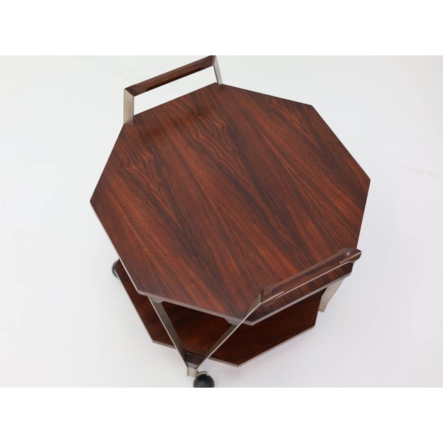 Brown Octagonal Model SD11 Serving Table from Stildomus, Italy, 1959 For Sale - Image 8 of 9