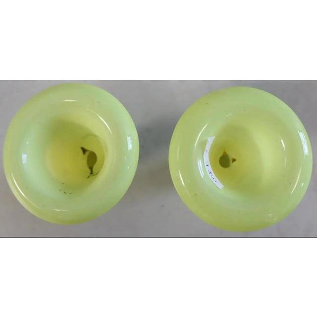 Glass 12 Pieces of Venini Latticino Yellow & White Desert Bowls and Plates. For Sale - Image 7 of 7