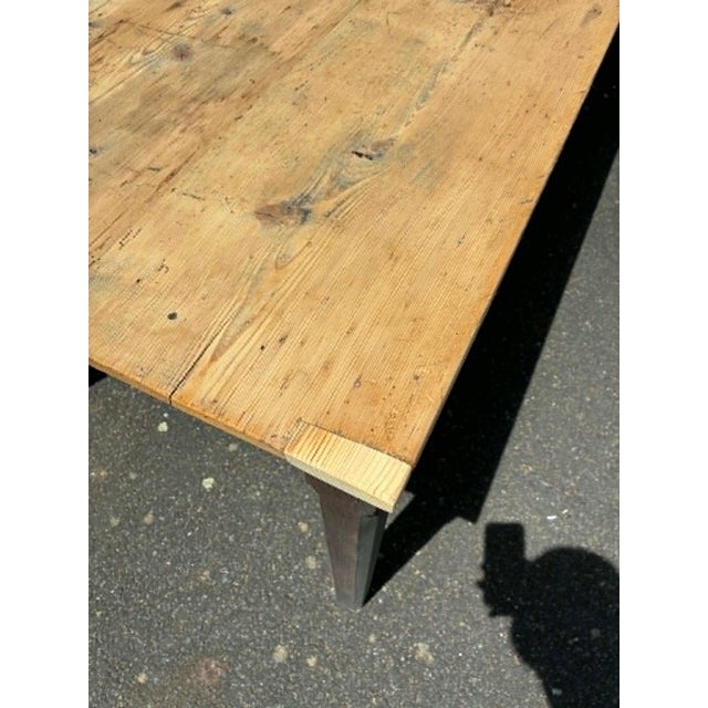 Dining Table in Fir Wood, 1960s For Sale - Image 9 of 11