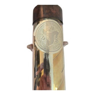 Large Vintage Corki Weeks Brass Parlor Kaleidoscope on Marble Base For Sale
