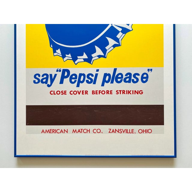 Mid-Century Modern Andy Warhol Estate Vintage 1990 First Edition Lithograph Print Framed Extra Large Pop Art Poster " Pepsi Cola " 1962 For Sale - Image 3 of 12
