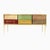 Brown Italian Sideboard in Solid Wood With Colored Glass, 1950s For Sale - Image 8 of 8