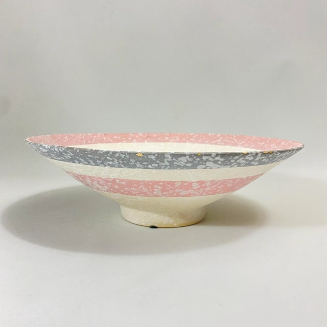 80s Maurice Ceramics Striped Catchall Bowl For Sale - Image 10 of 13